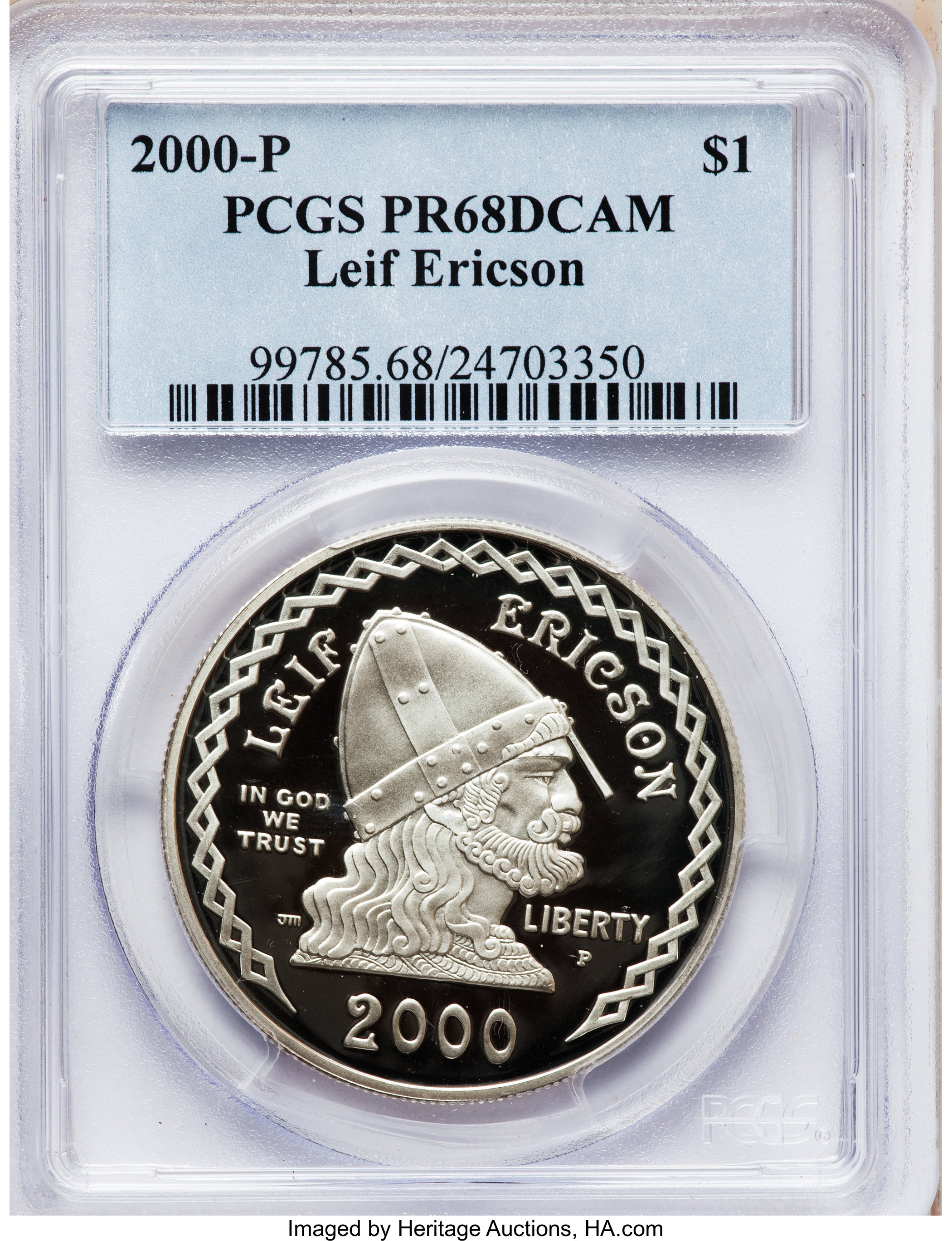2000-P S$1 Leif Ericson Millennium PR DCAM PR68 DCAM thumbnail 13