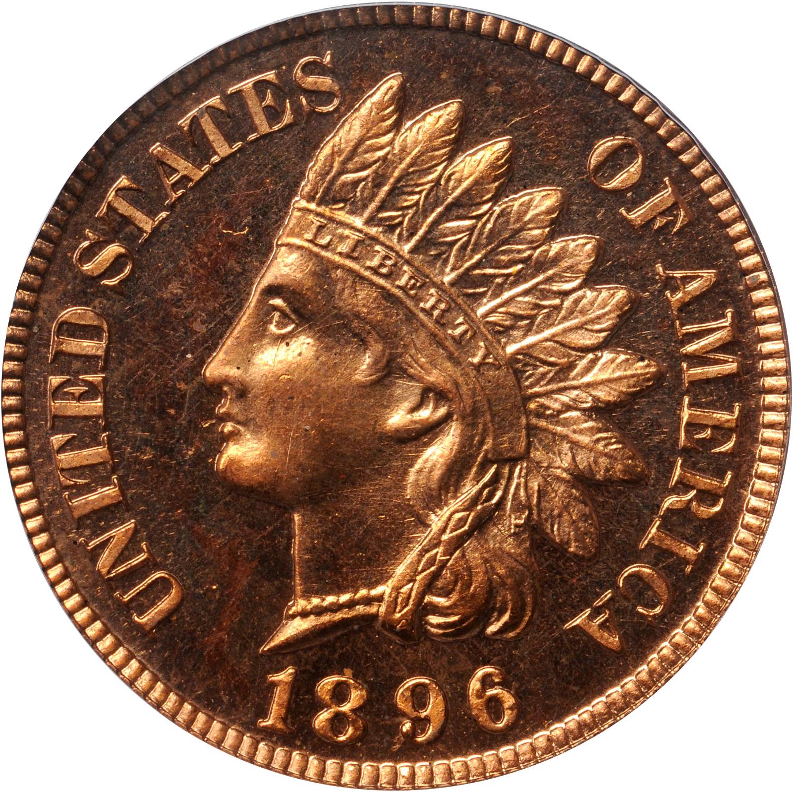 image for: 1896 Indian Cent. Proof-64 RD Cameo (PCGS).