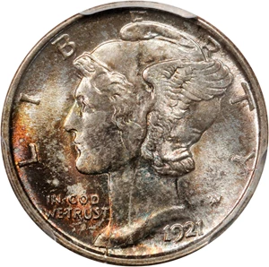 image for: 1921-D Mercury Dime. MS-67 (PCGS).