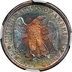 image for: 1875-CC Twenty-Cent Piece. MS-67 * (NGC).