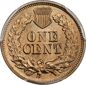 image for: 1864 Pattern Indian Cent. Judd-355b, Pollock-Unlisted. Copper-Nickel. Plain Edge. MS-64+ (PCGS). CAC.