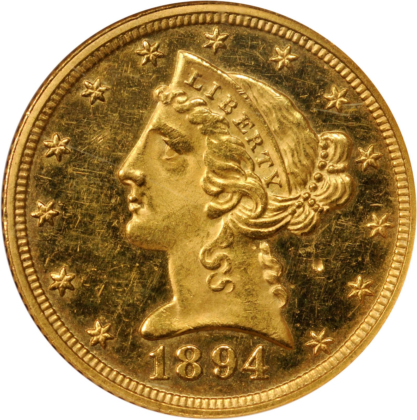 image for: 1894 Liberty Half Eagle. Proof-61 Cameo (NGC).