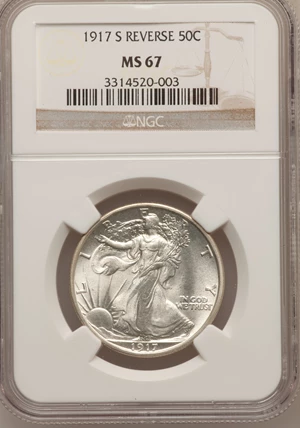 image for: 1917-S 50C Reverse MS67 NGC....