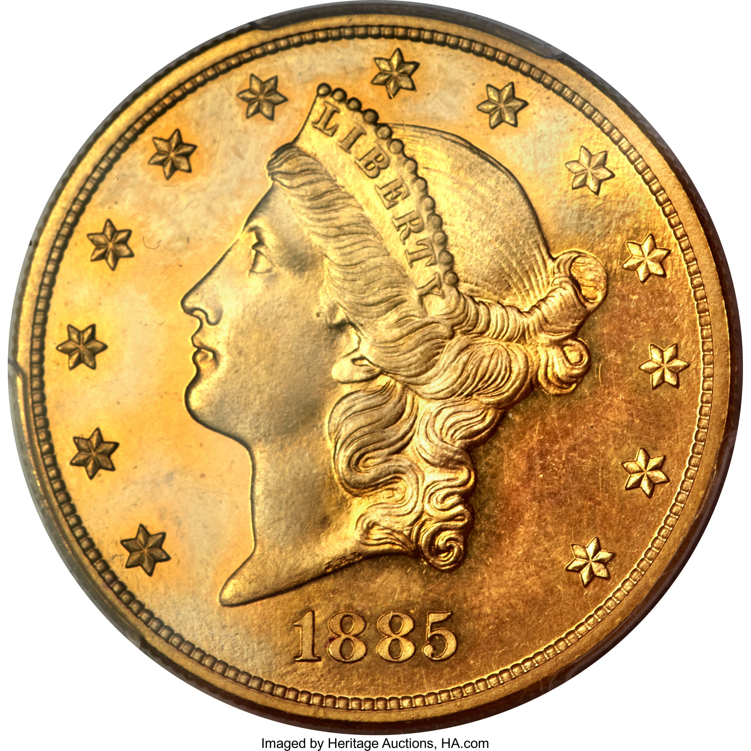 image for: 1885 $20 PR63+ Cameo PCGS. CAC....