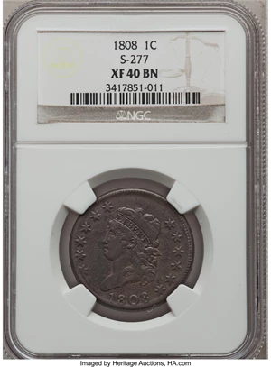 image for: 1808 1C XF40 NGC. S-277, B-1, R.2....