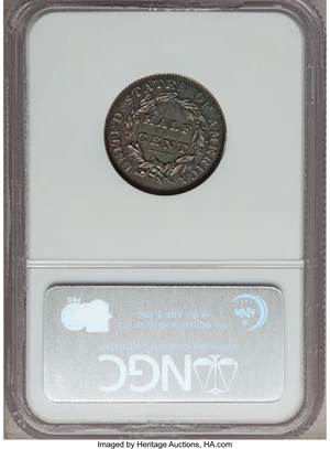 image for: 1833 1/2 C PR65 Brown NGC. C-1, B-1, R.6 as proof....
