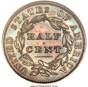 image for: 1833 1/2 C PR65 Brown NGC. C-1, B-1, R.6 as proof....