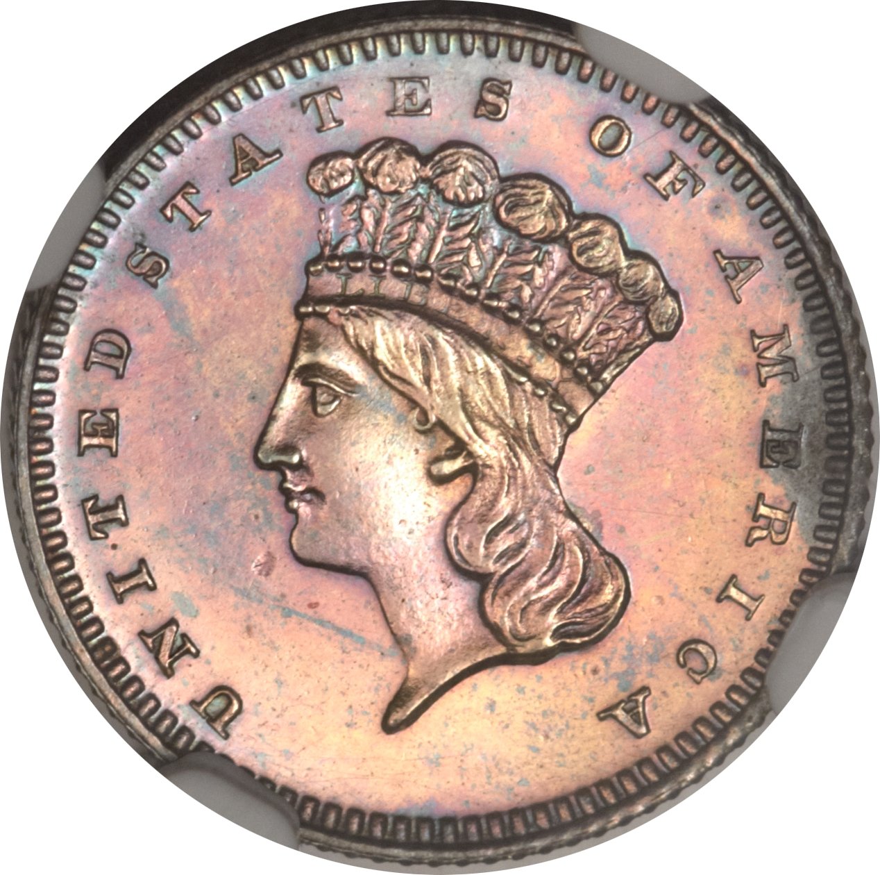 image for: 1871 G$1 Gold Dollar, Judd-1161, Pollock-1303, R.8, PR64 Brown NGC....