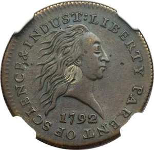 image for: 1792 P1C One Cent, Judd-1, Pollock-1, High R.6, VF30 NGC....