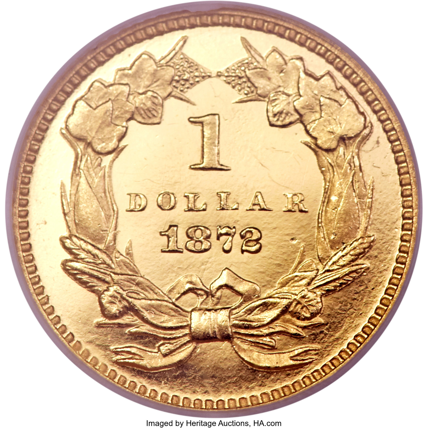 image for: 1872 G$1 PR66 Ultra Cameo NGC. CAC....