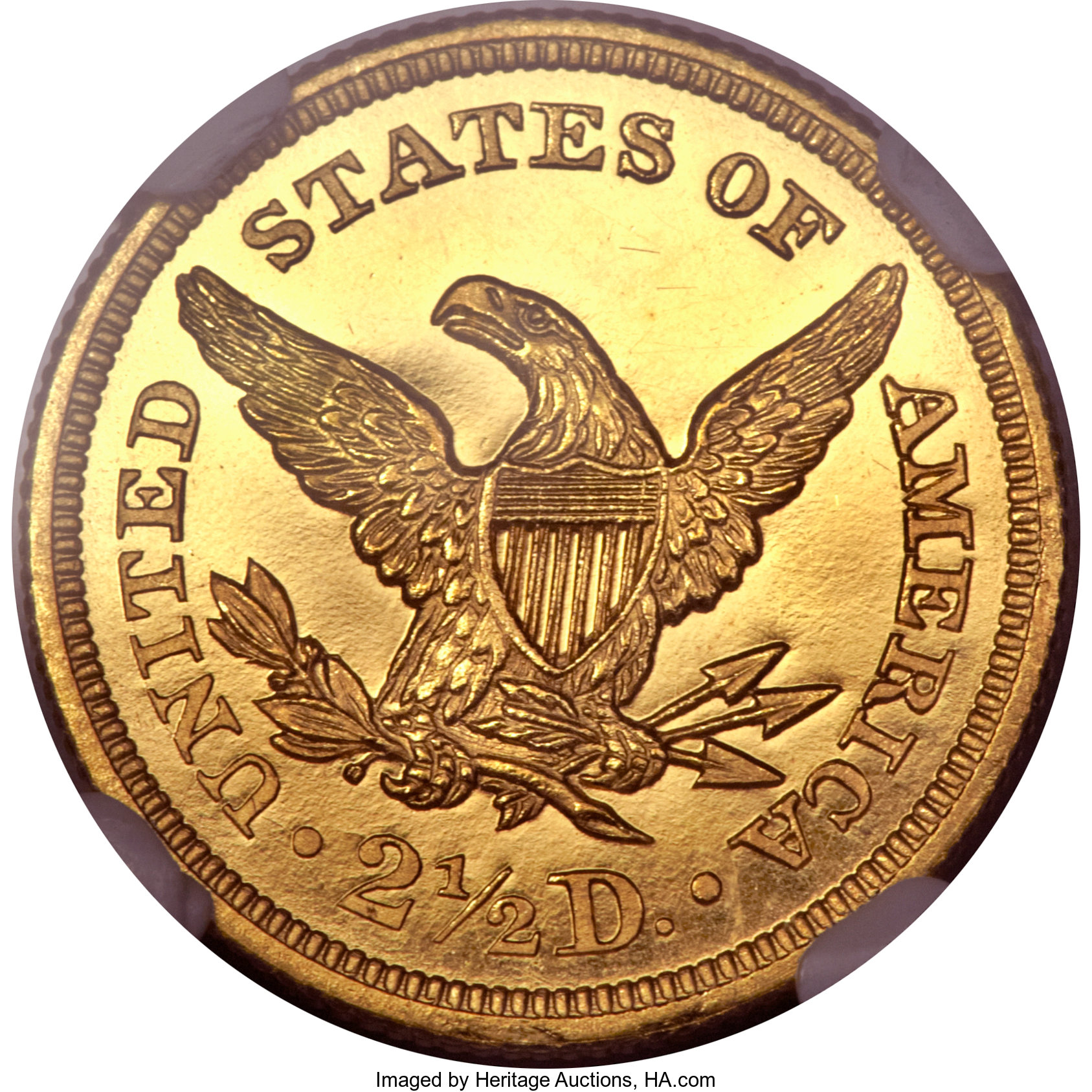 image for: 1845 $2 1/2 PR67 Ultra Cameo NGC....