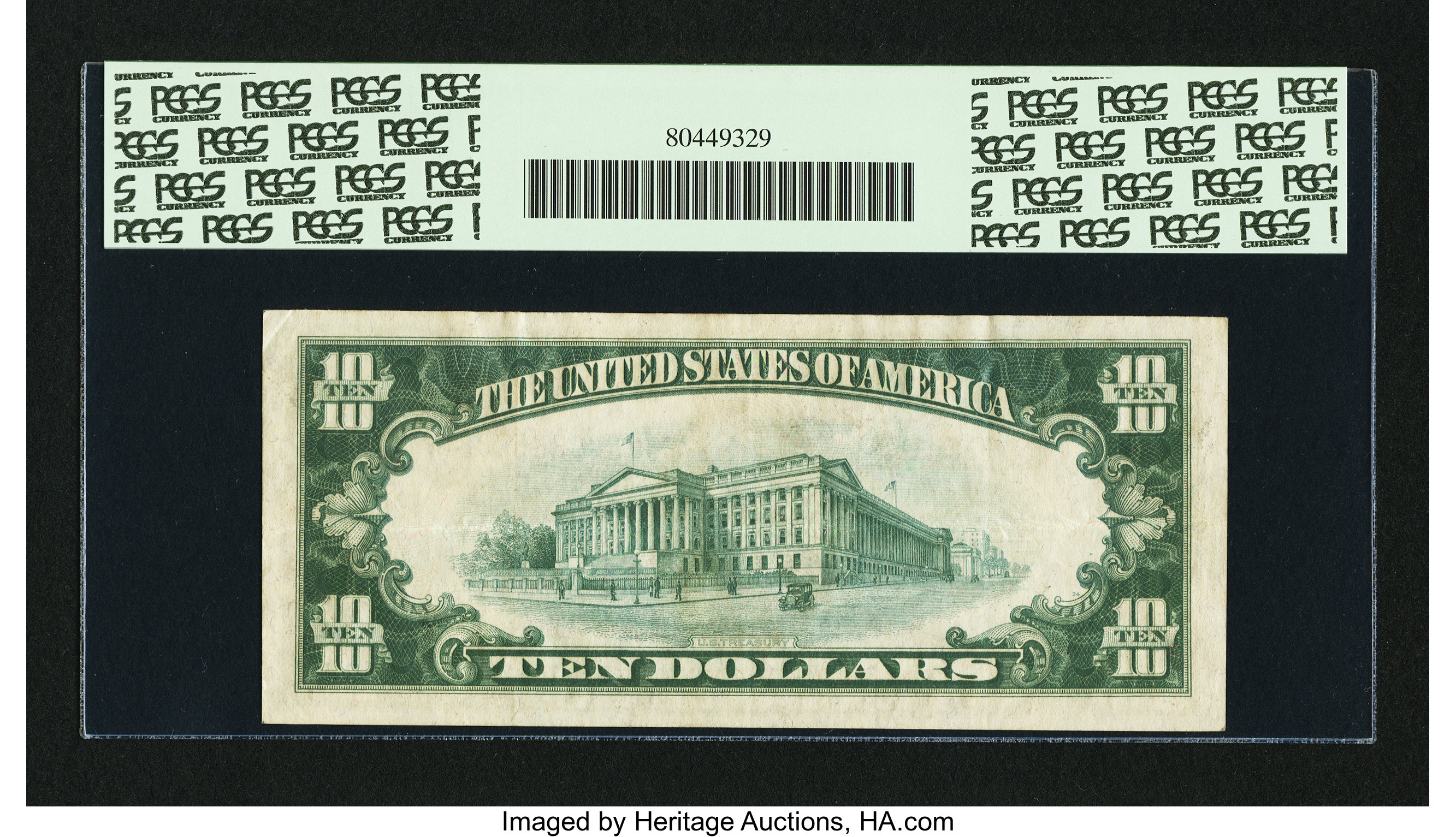image for: Fr. 2002-B* $10 1928B Dark Green Seal Federal Reserve Star Note. PCGS Apparent Very Fine 30....