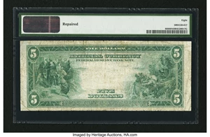 image for: Fr. 805 $5 1915 Federal Reserve Bank Note PMG Very Good 8 Net....