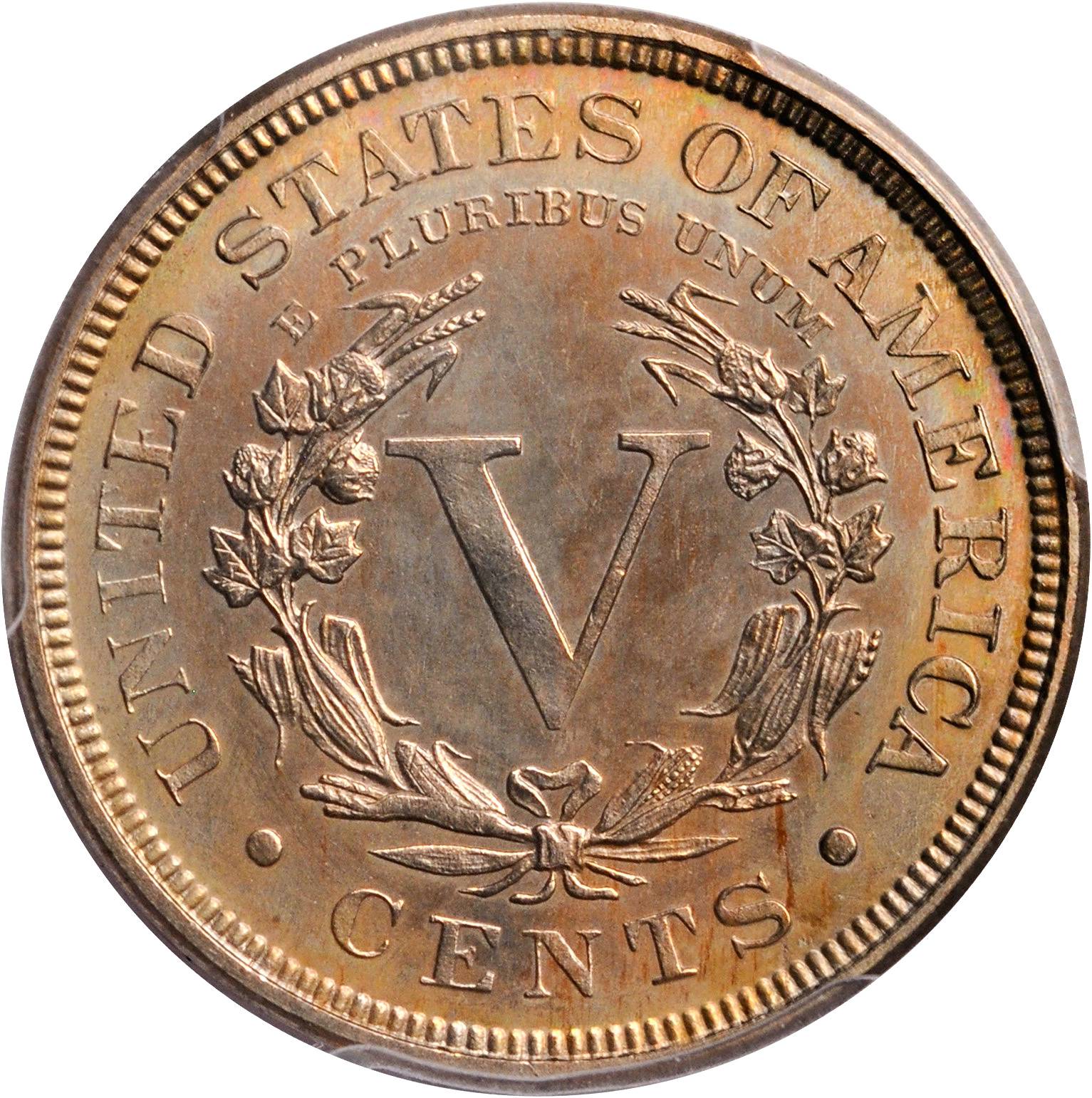 1889 5c AU53 CAC thumbnail 4
