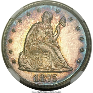 image for: 1875 20C PR67 Cameo NGC....
