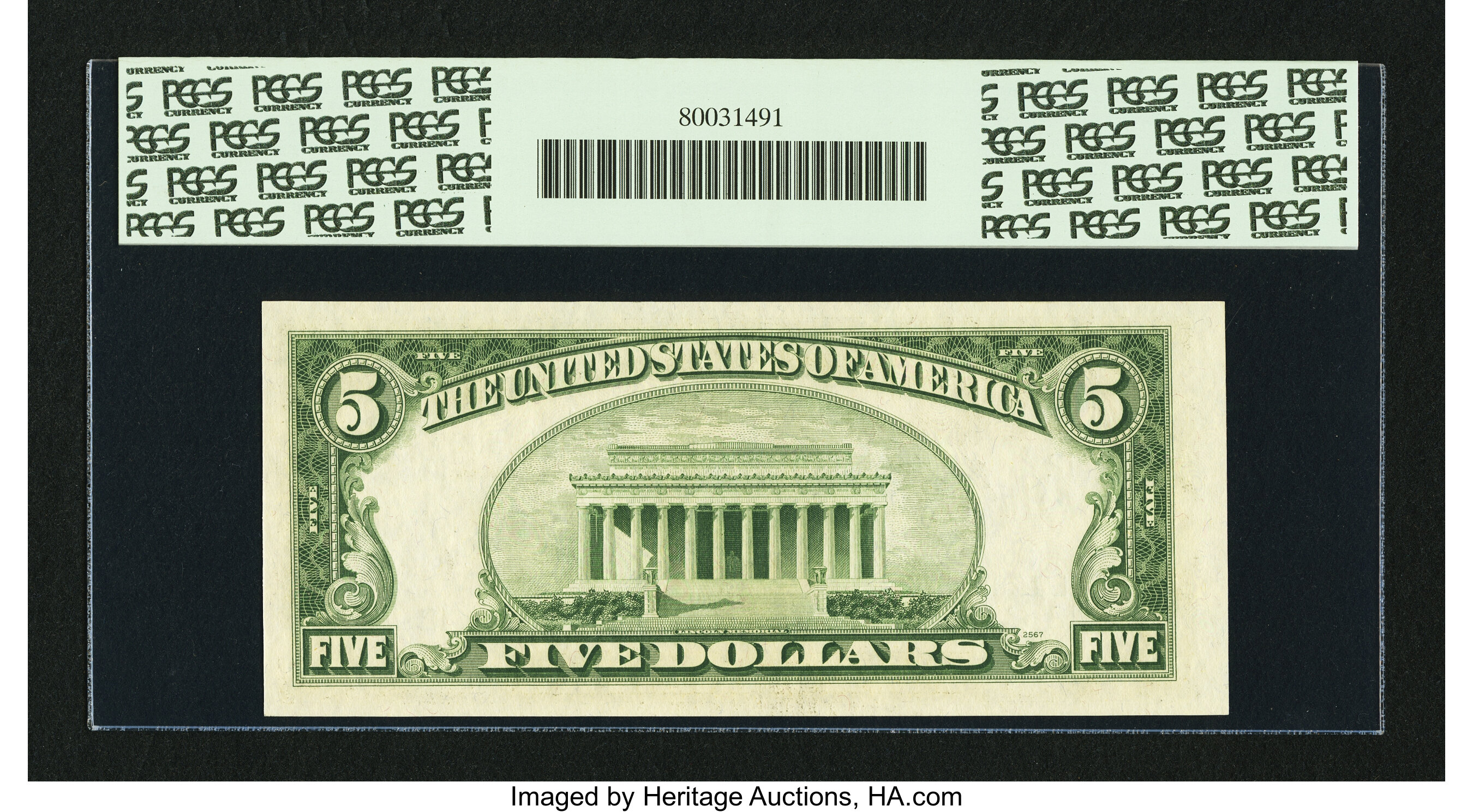 image for: Fr. 1965-L* $5 1950D Federal Reserve Star Note. PCGS Choice New 63PPQ....