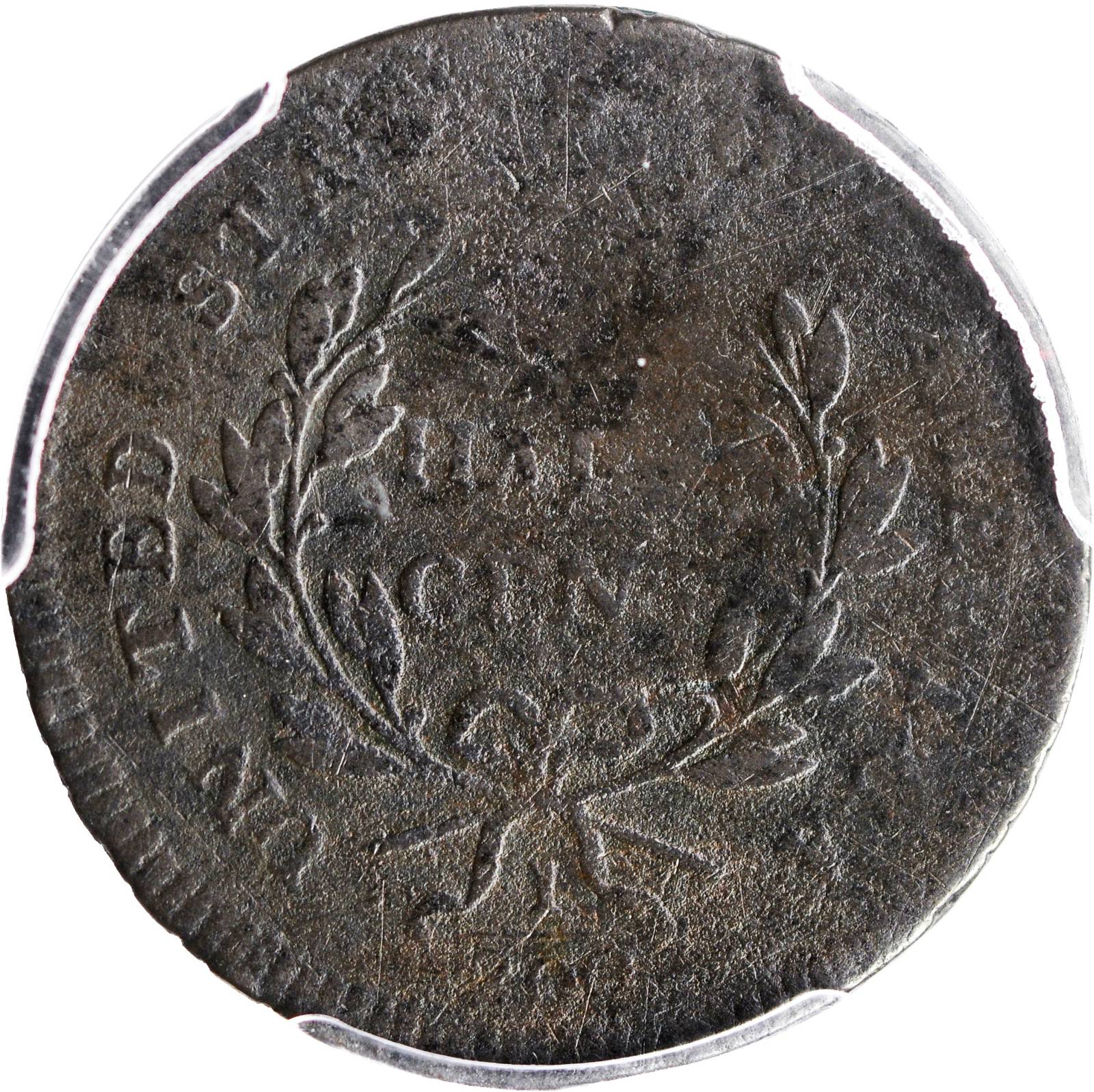 image for: 1797 Liberty Cap Half Cent. C-3b. Rarity-4. Manley Die State 2.0. Lettered Edge. Fine Details--Environmental Damage (PCGS).