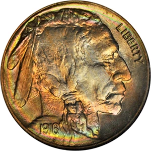 image for: 1916 Buffalo Nickel. MS-68 (NGC).