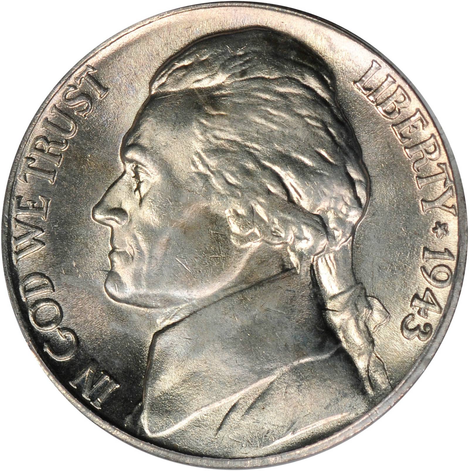 image for: 1943-P Jefferson Nickel. FS-106. Doubled Die Obverse. MS-66 (PCGS).