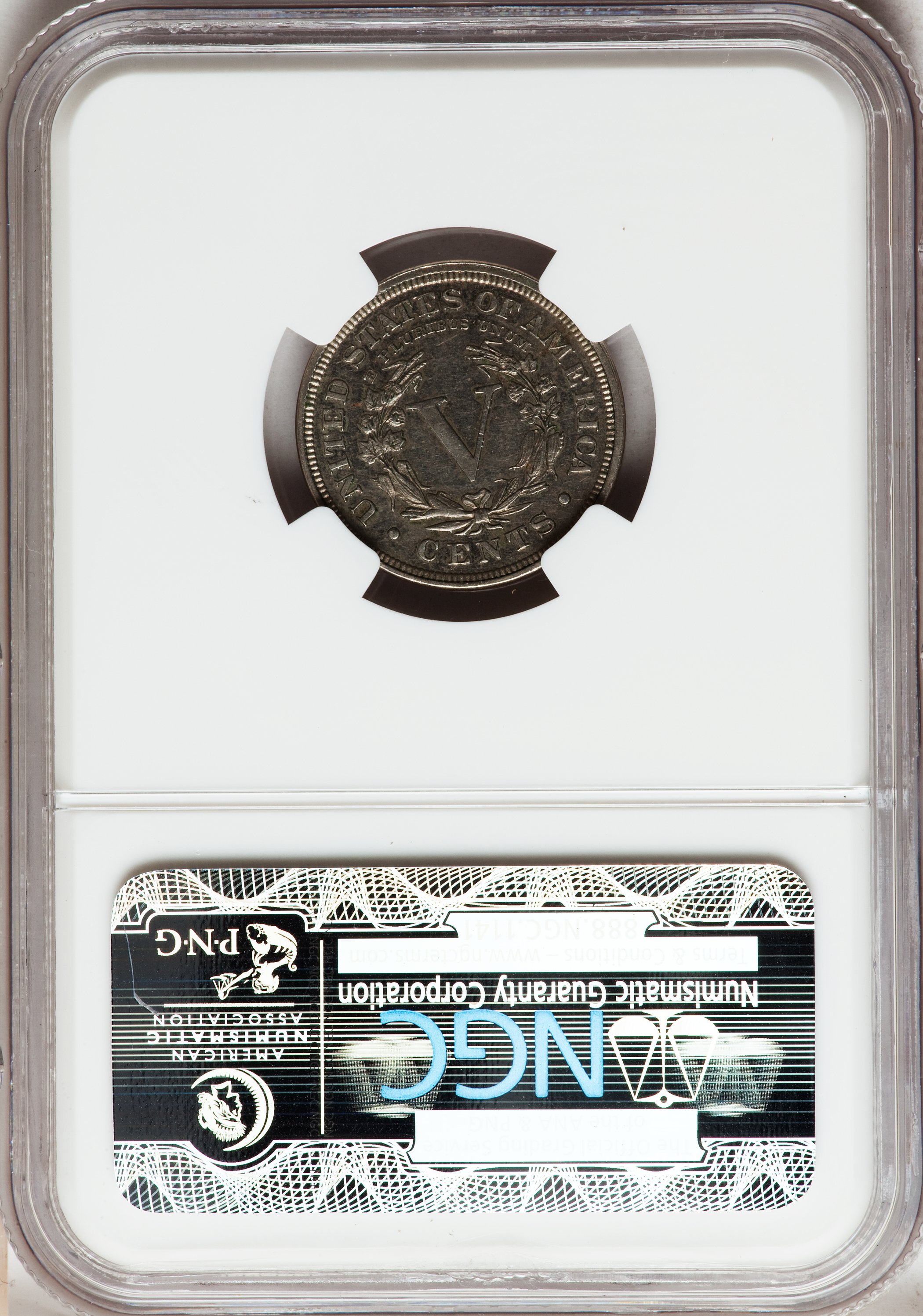 1901 5c AU53 CAC thumbnail 4