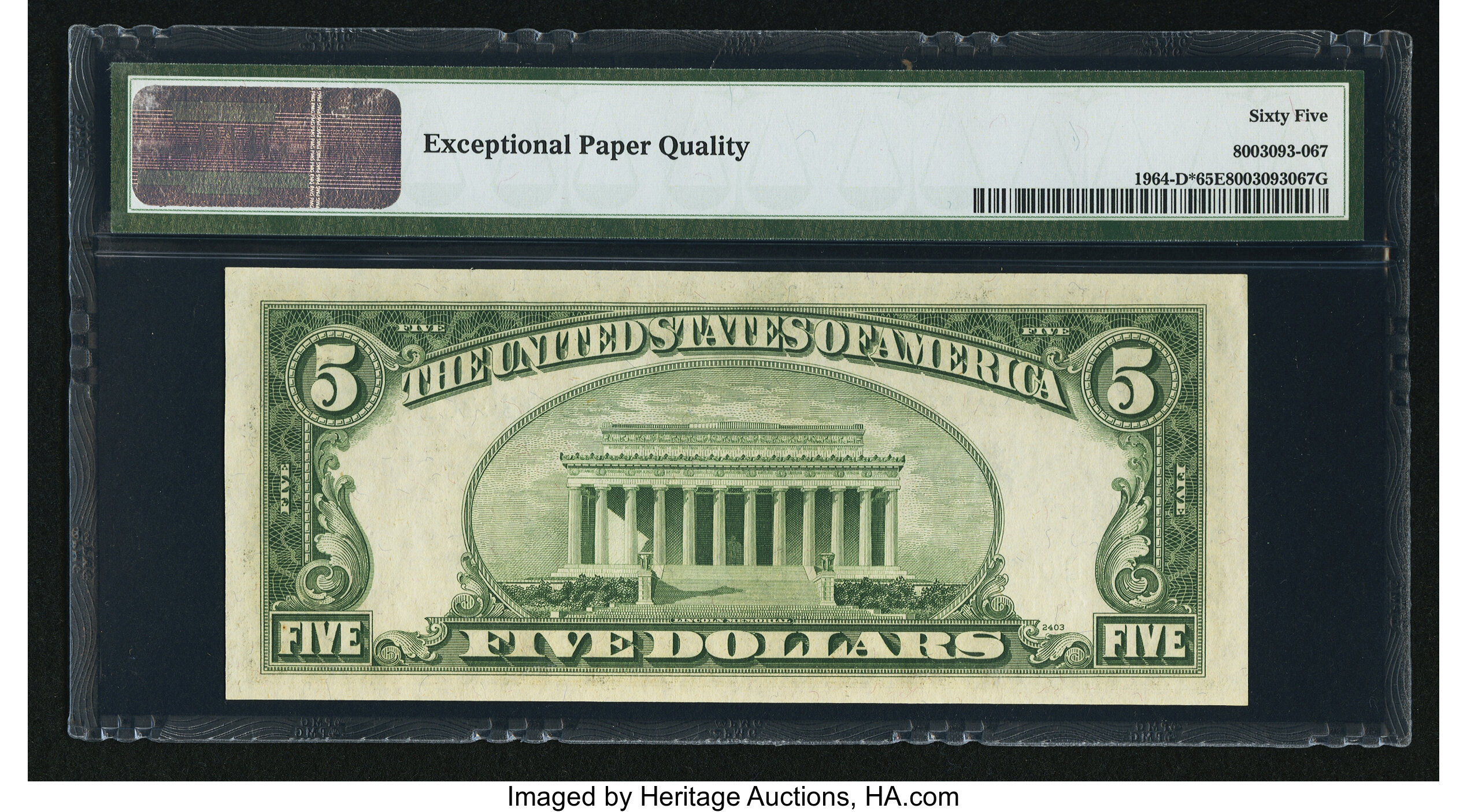 image for: Fr. 1964-D* $5 1950C Federal Reserve Star Note. PMG Gem Uncirculated 65 EPQ....