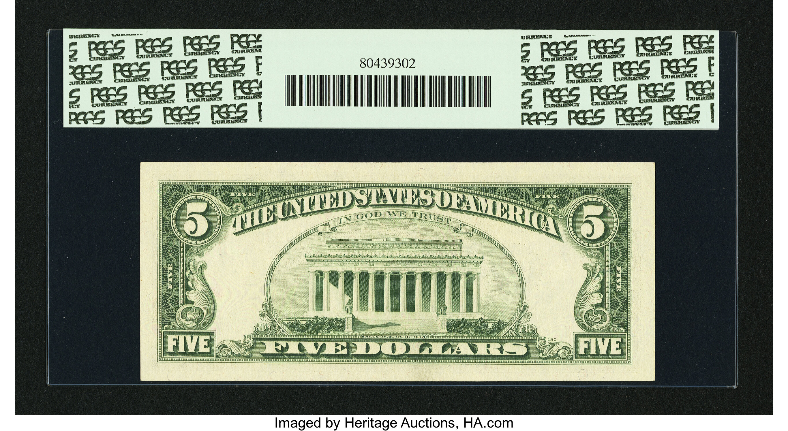 image for: Fr. 1971-B $5 1969B Federal Reserve Note. PCGS Choice About New 58PPQ....