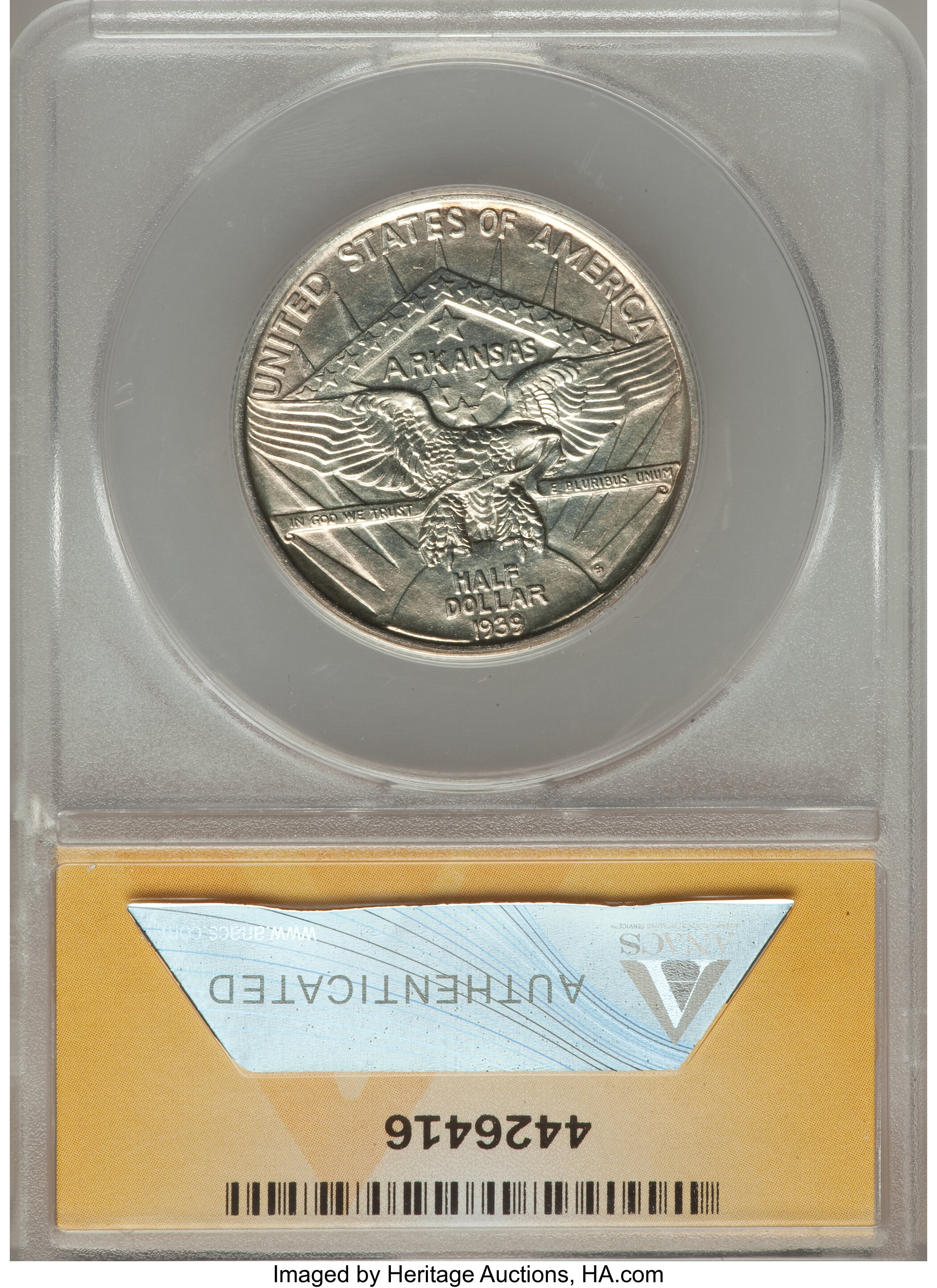 1939-S 50c Arkansas AU53 thumbnail 4