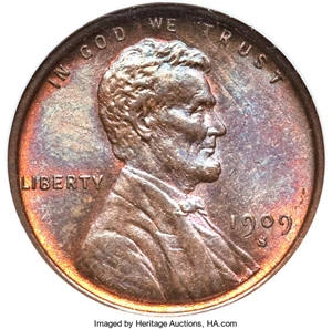 image for: 1909-S VDB 1C MS66 Brown NGC....