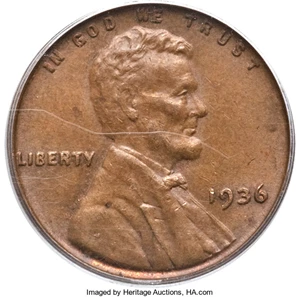 image for: 1936 1C Doubled Die Obverse, Type One MS63 Brown PCGS. FS-101....