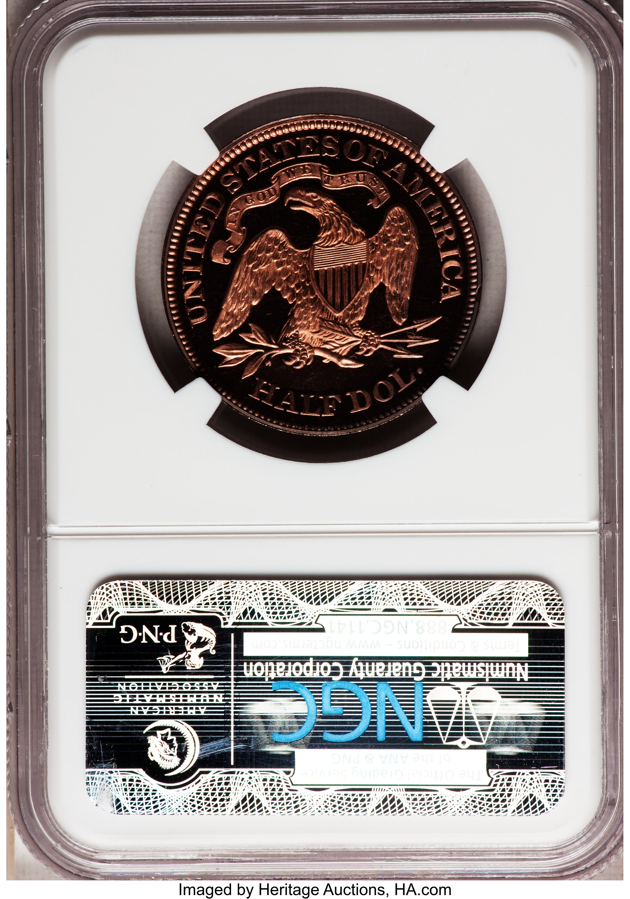 image for: 1870 50C Half Dollar, Judd-936, Pollock-1042, R.7, PR65 Red Cameo NGC....