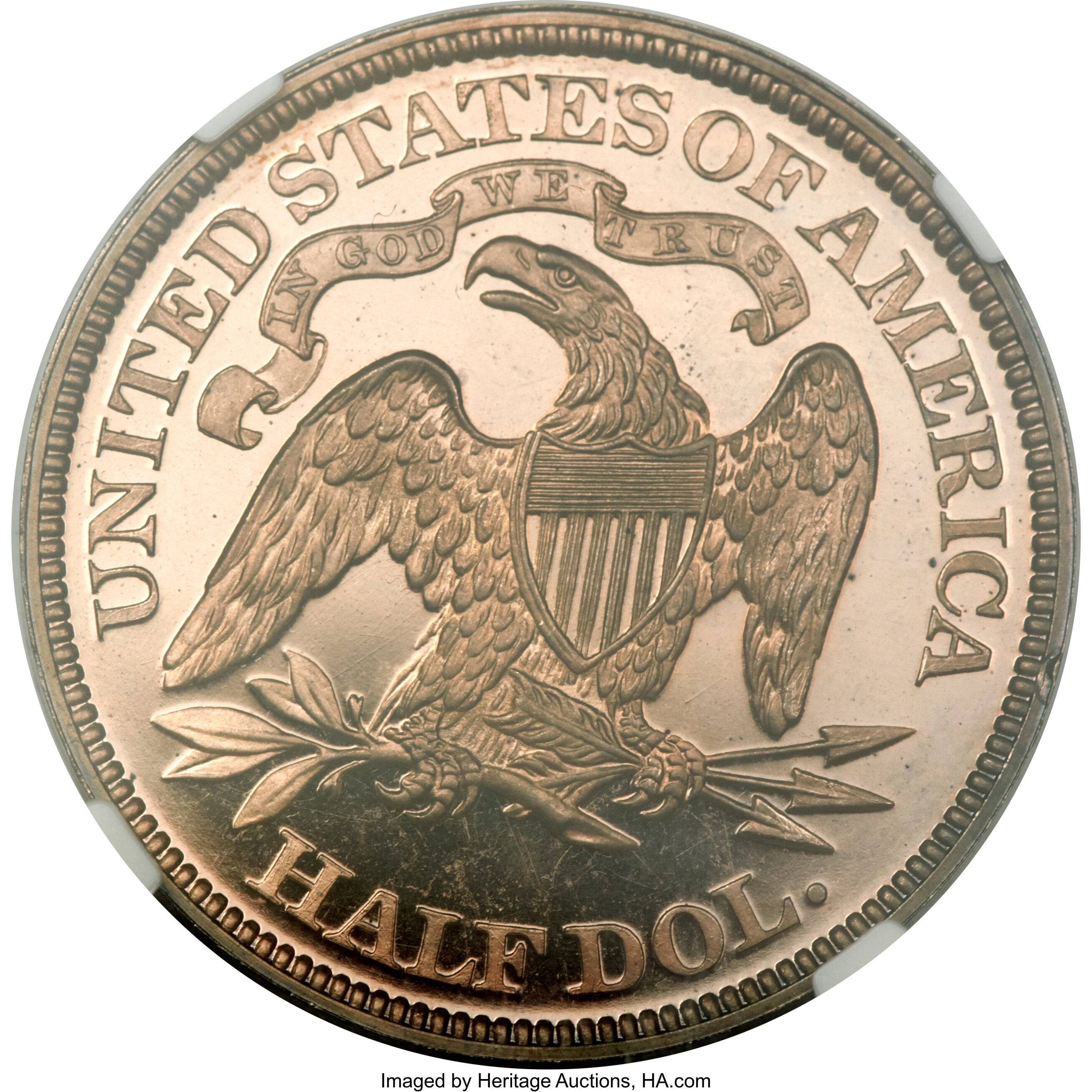 image for: 1870 50C Half Dollar, Judd-936, Pollock-1042, R.7, PR65 Red Cameo NGC....