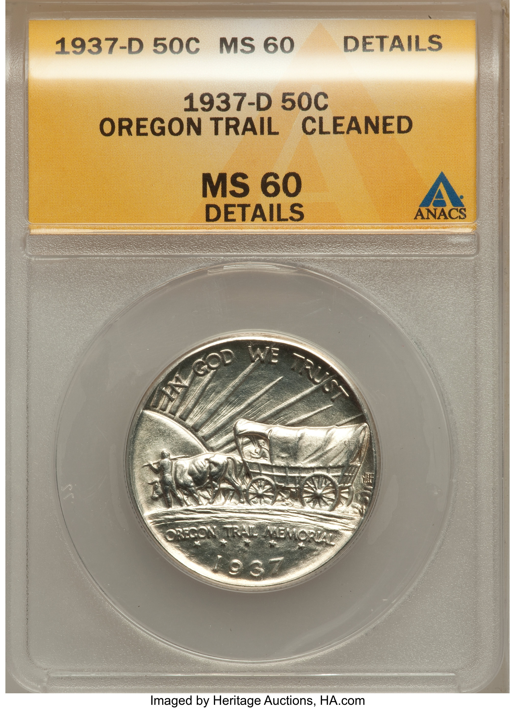 1937 D Oregon Trail Half dollar MS Values | Greysheet