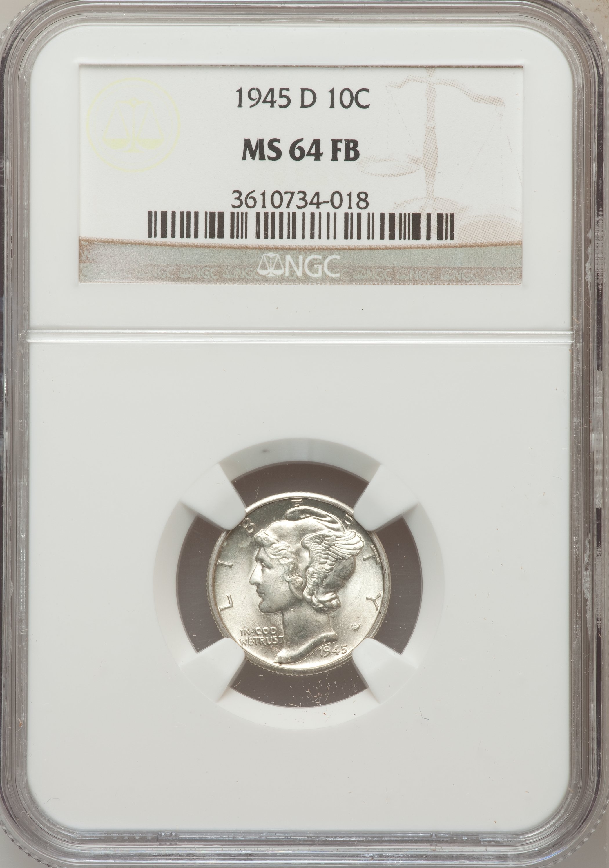 1945-D 10c MS FB MS63 FB thumbnail 13