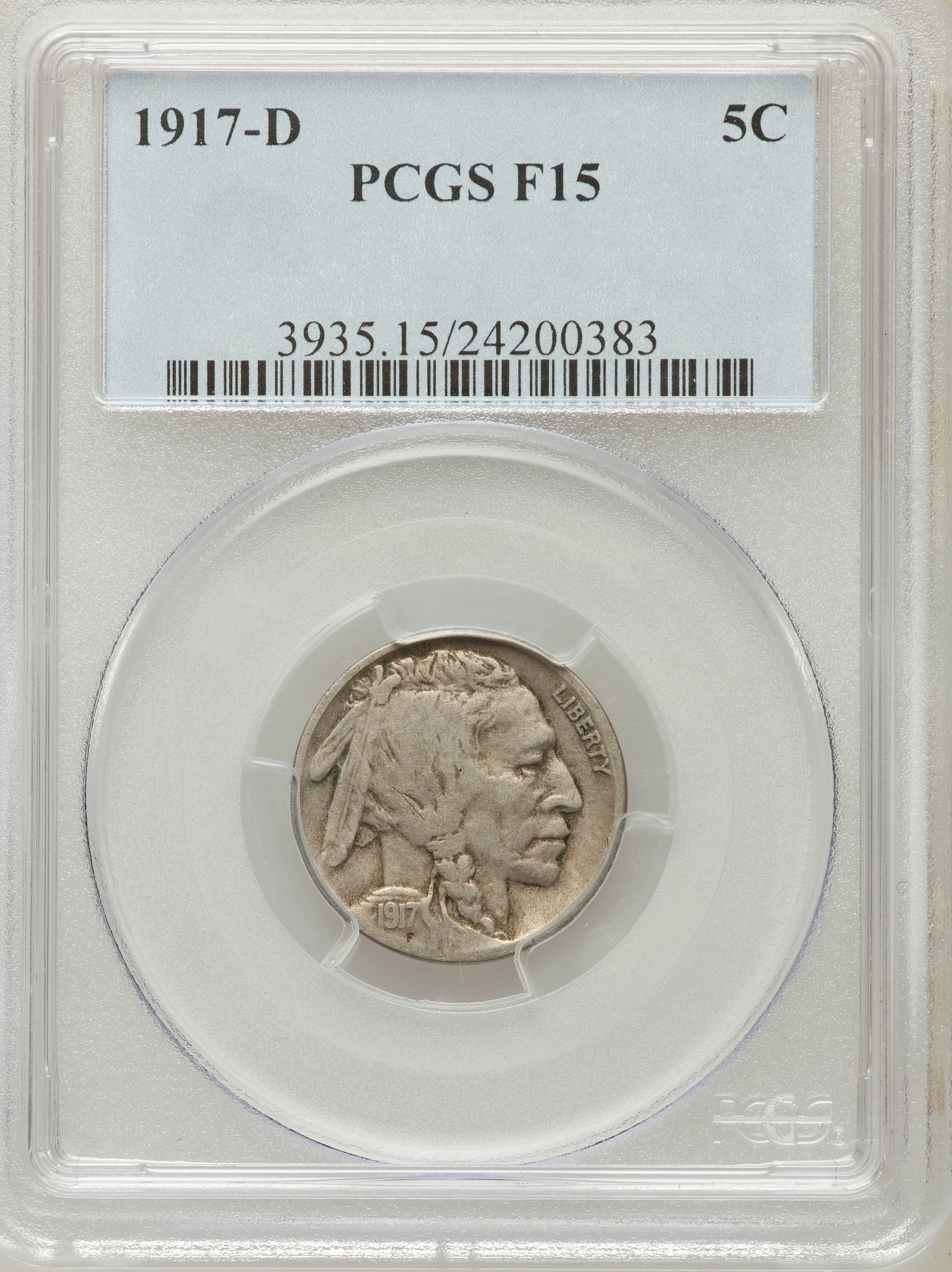 1917-D 5c VG10 CAC thumbnail 7