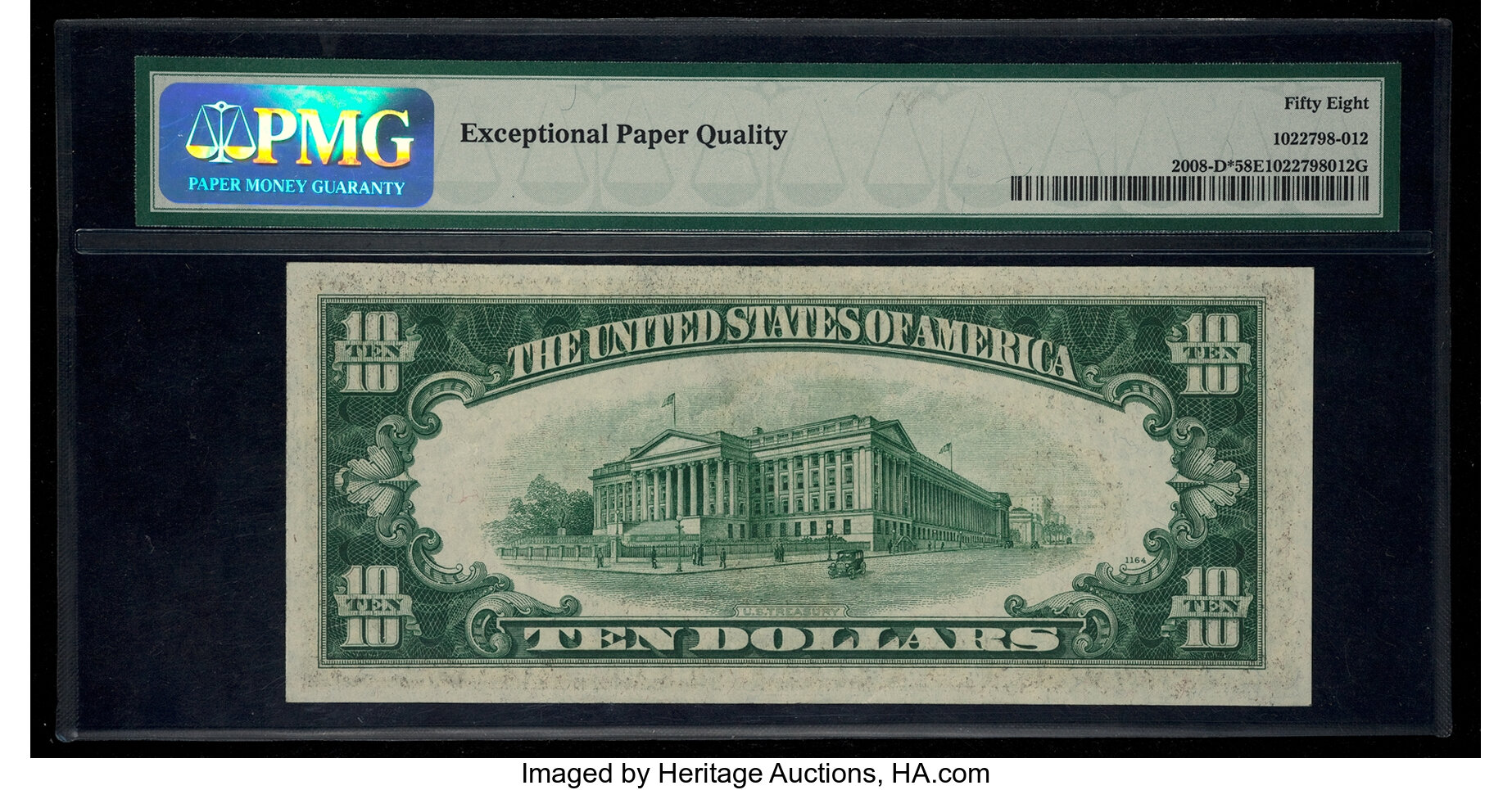 image for: Fr. 2008-D* $10 1934C Federal Reserve Star Note. PMG Choice About Unc 58 EPQ....