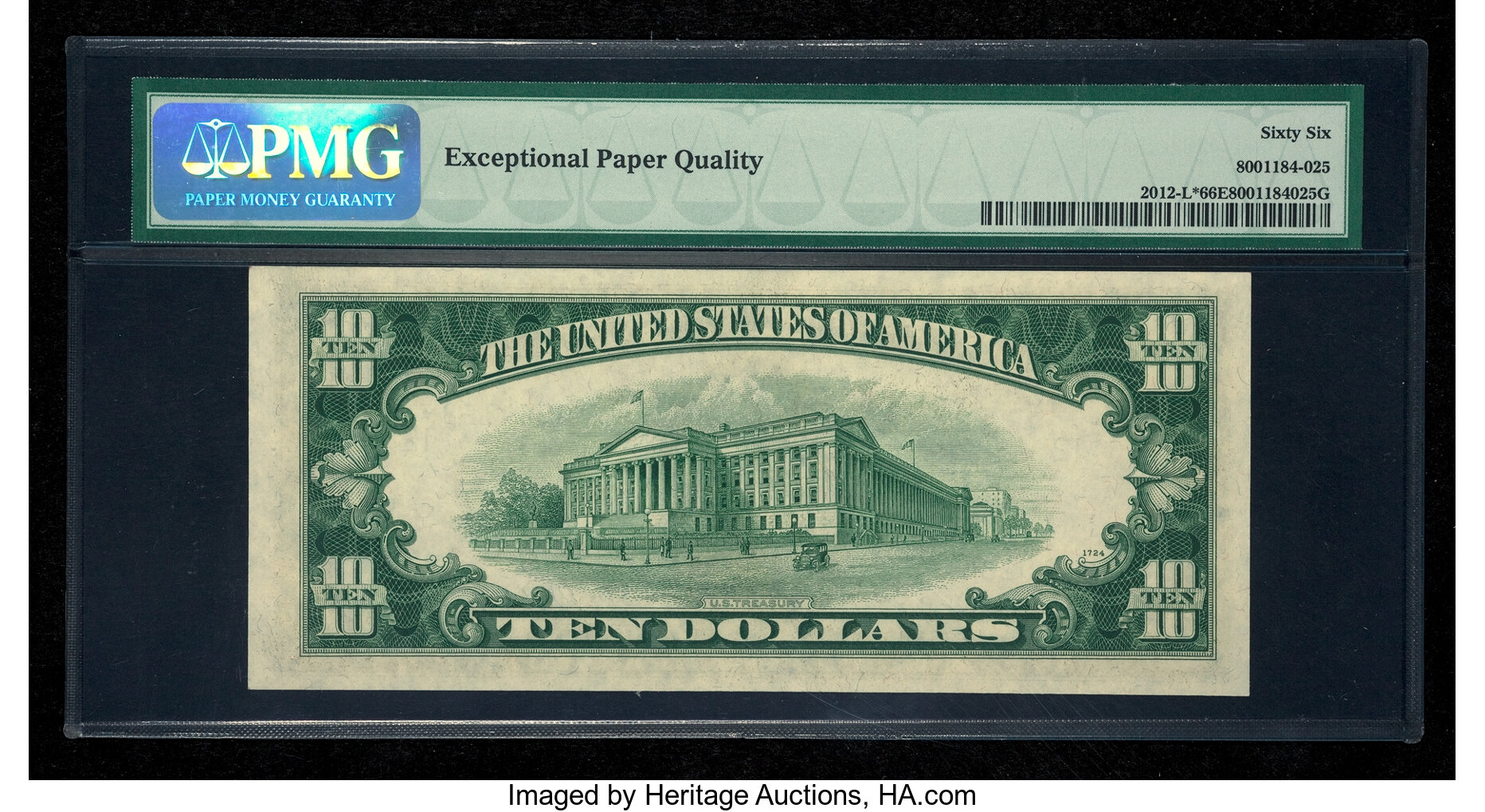 image for: Fr. 2012-L* $10 1950B Federal Reserve Star Note. PMG Gem Uncirculated 66 EPQ....