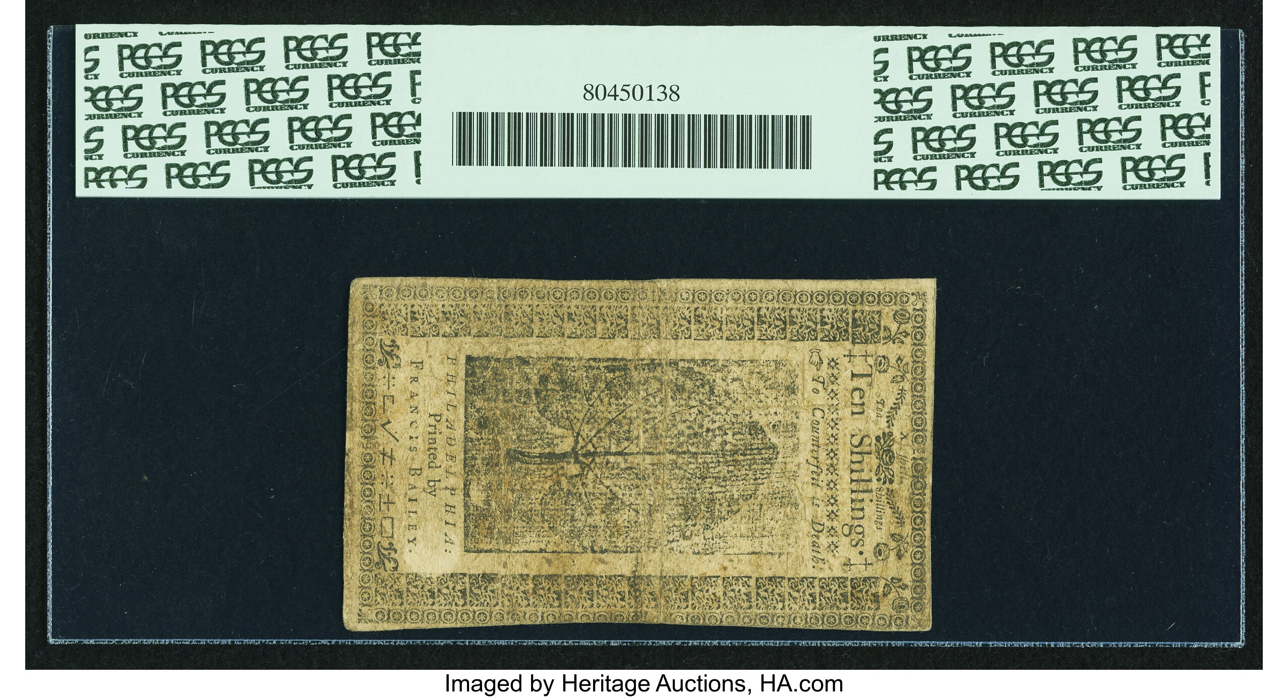 image for: Pennsylvania March 16, 1785 10s PCGS Very Fine 25....