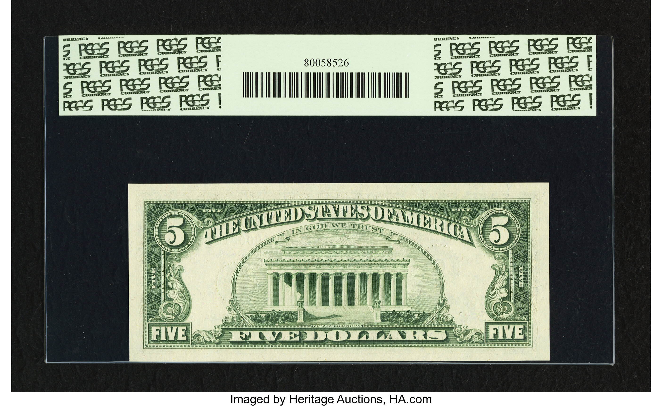 image for: Low Serial Number C00000167B Fr. 1968-C $5 1963A Federal Reserve Note. PCGS Superb Gem New 67PPQ....
