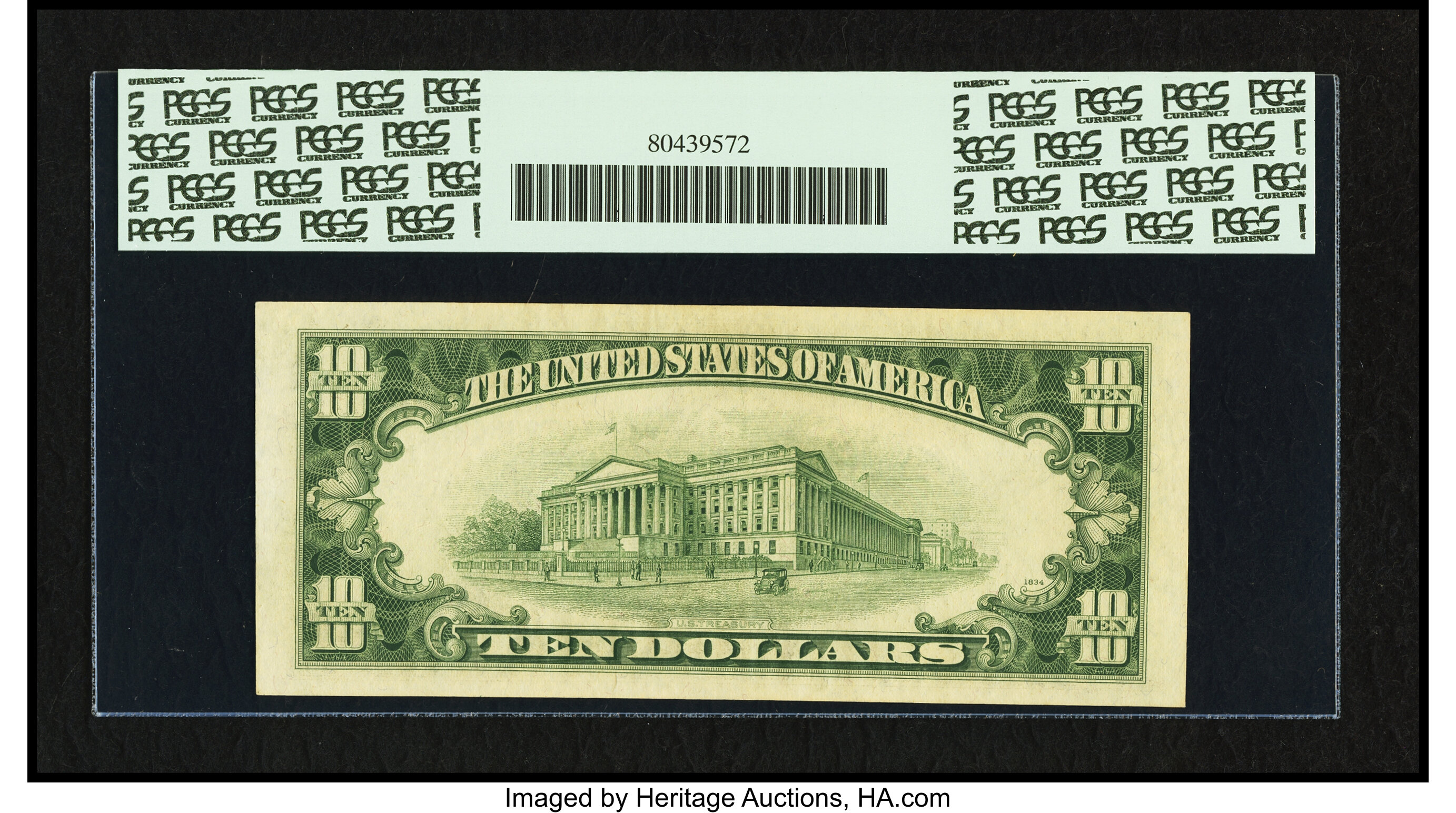 image for: Fr. 2014-A* $10 1950D Federal Reserve Note. PCGS Choice About New 55....