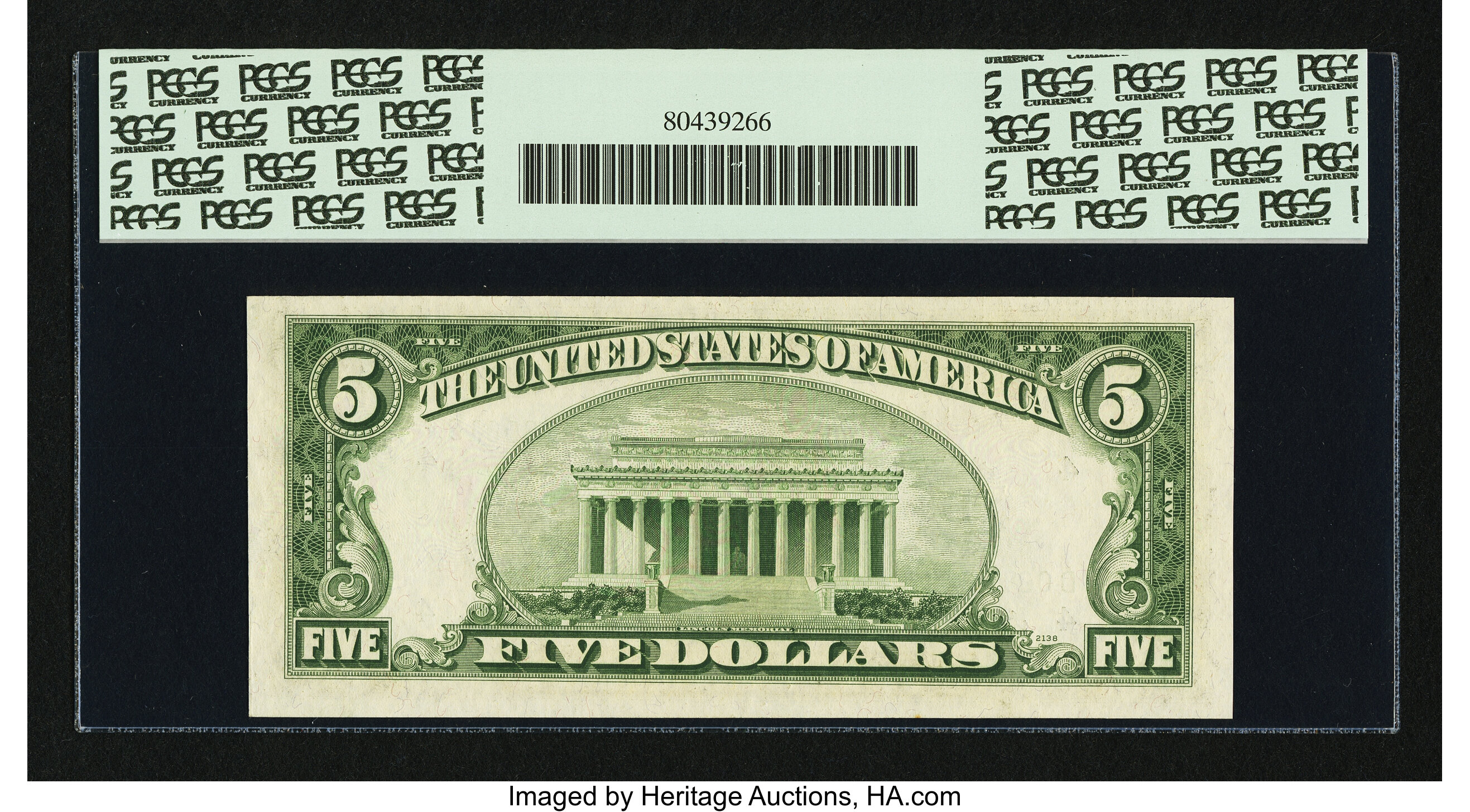image for: Fr. 1962-D* $5 1950A Federal Reserve Note. PCGS Choice About New 58PPQ....