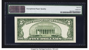 image for: Fr. 1963-K $5 1950B Federal Reserve Note. PMG Gem Uncirculated 66 EPQ....