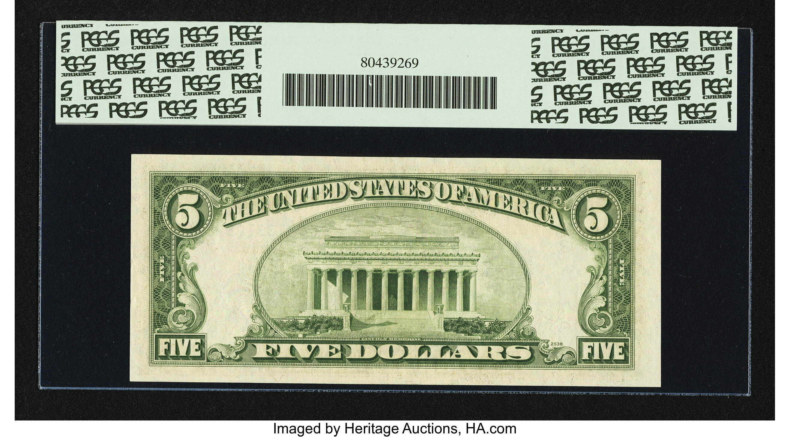 image for: Fr. 1964-C* $5 1950C Federal Reserve Note. PCGS Choice About New 58PPQ....