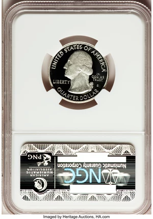 image for: 2010-S 25C Yosemite National Park Silver PR70 Ultra Cameo NGC. NGC Census: (0). PCGS Population (247)....
