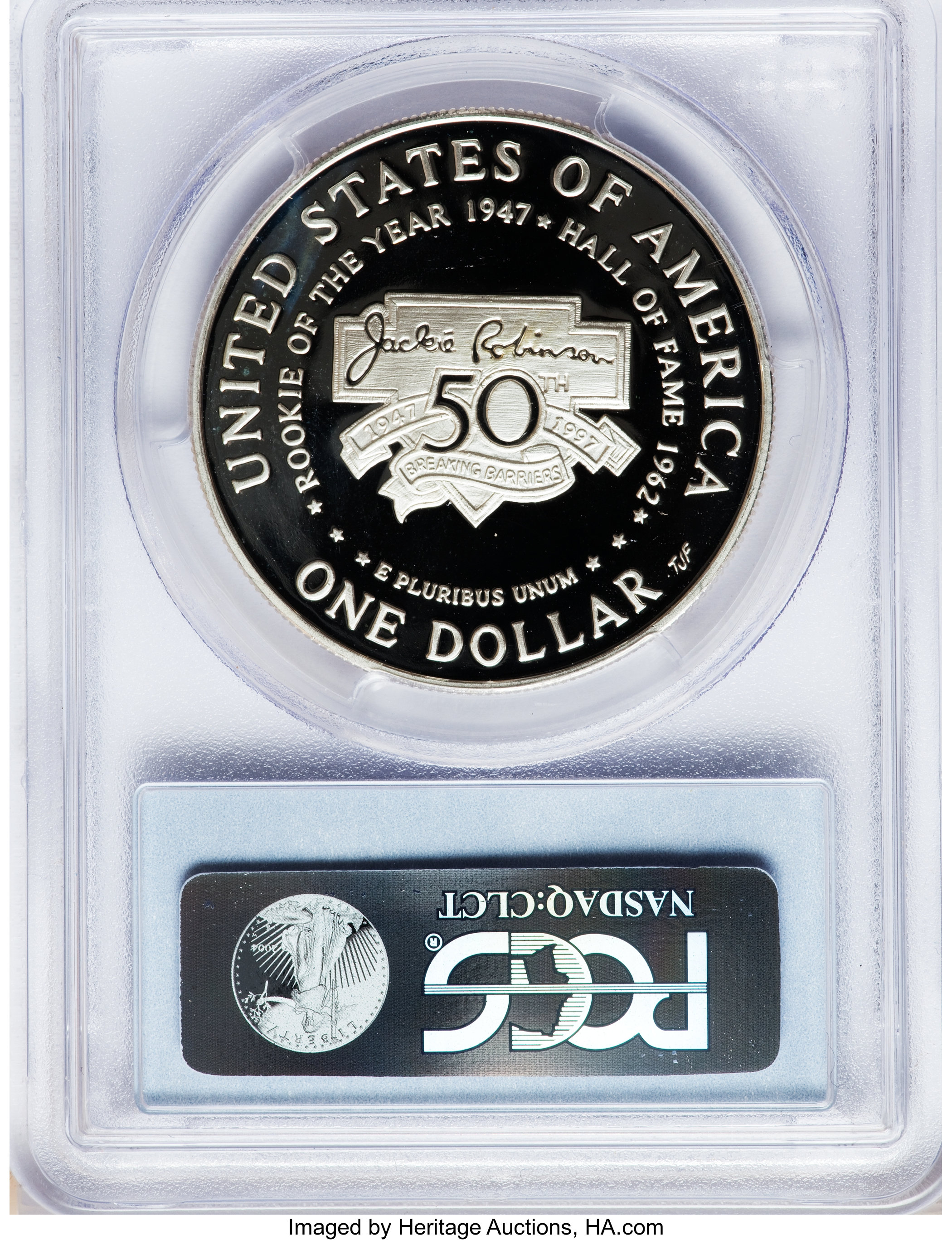 1997-S S$1 Jackie Robinson PR DCAM PR68 DCAM thumbnail 12