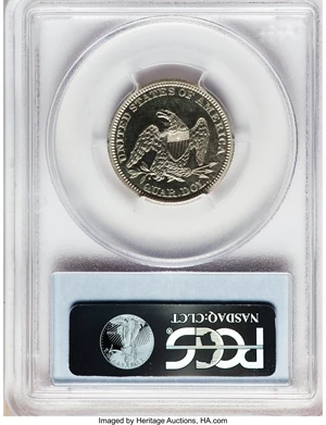 image for: 1861 25C PR65 Cameo PCGS. CAC....