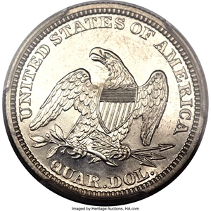 image for: 1861 25C PR65 Cameo PCGS. CAC....