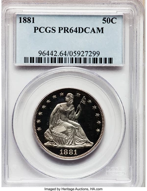 image for: 1881 50C PR64 Deep Cameo PCGS....