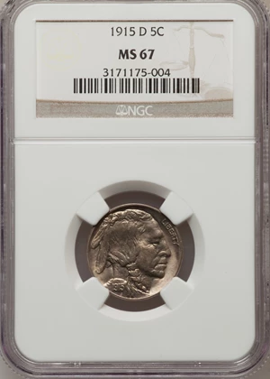 image for: 1915-D 5C MS67 NGC....
