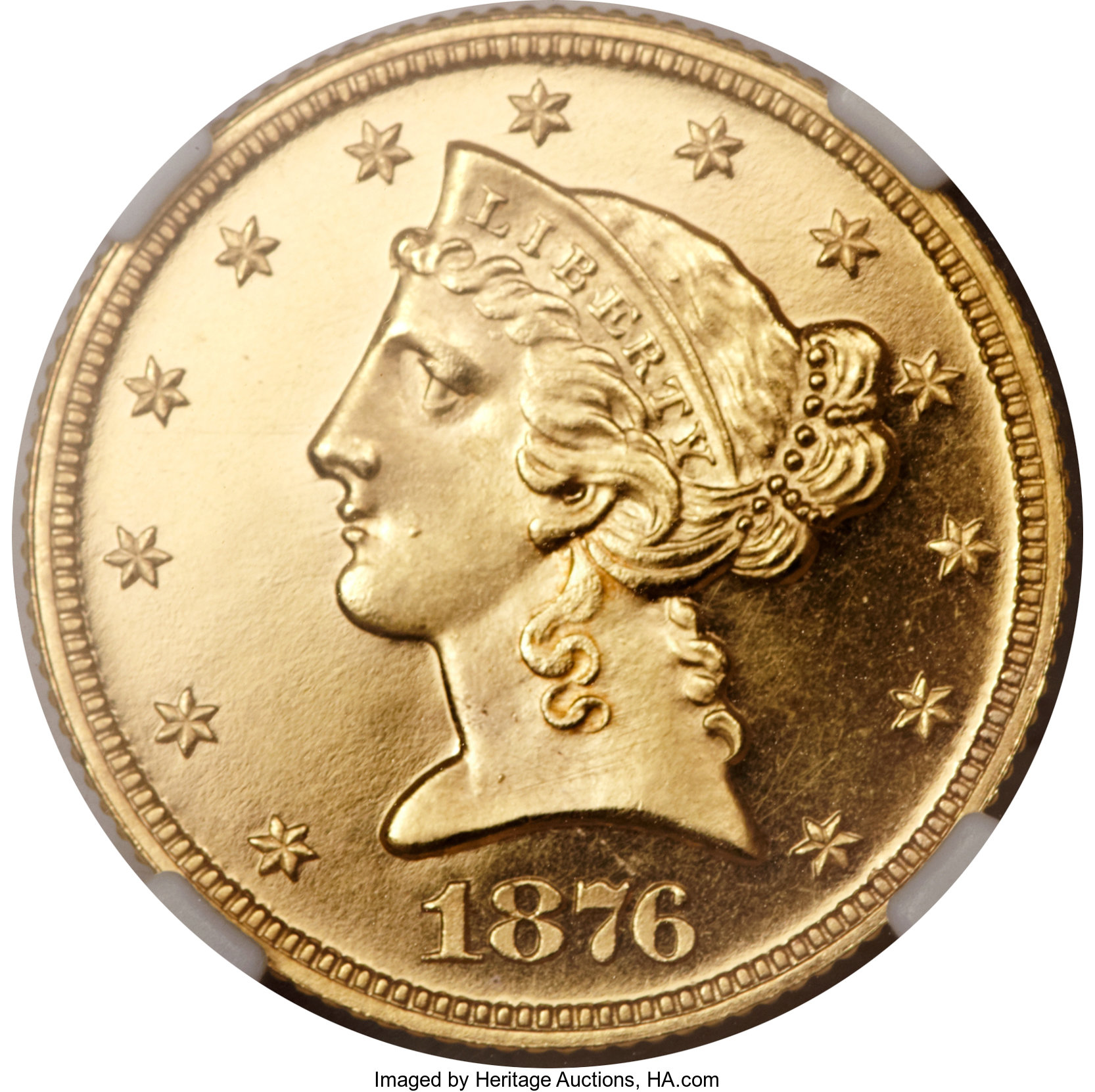 image for: 1876 $5 PR65 Ultra Cameo NGC....