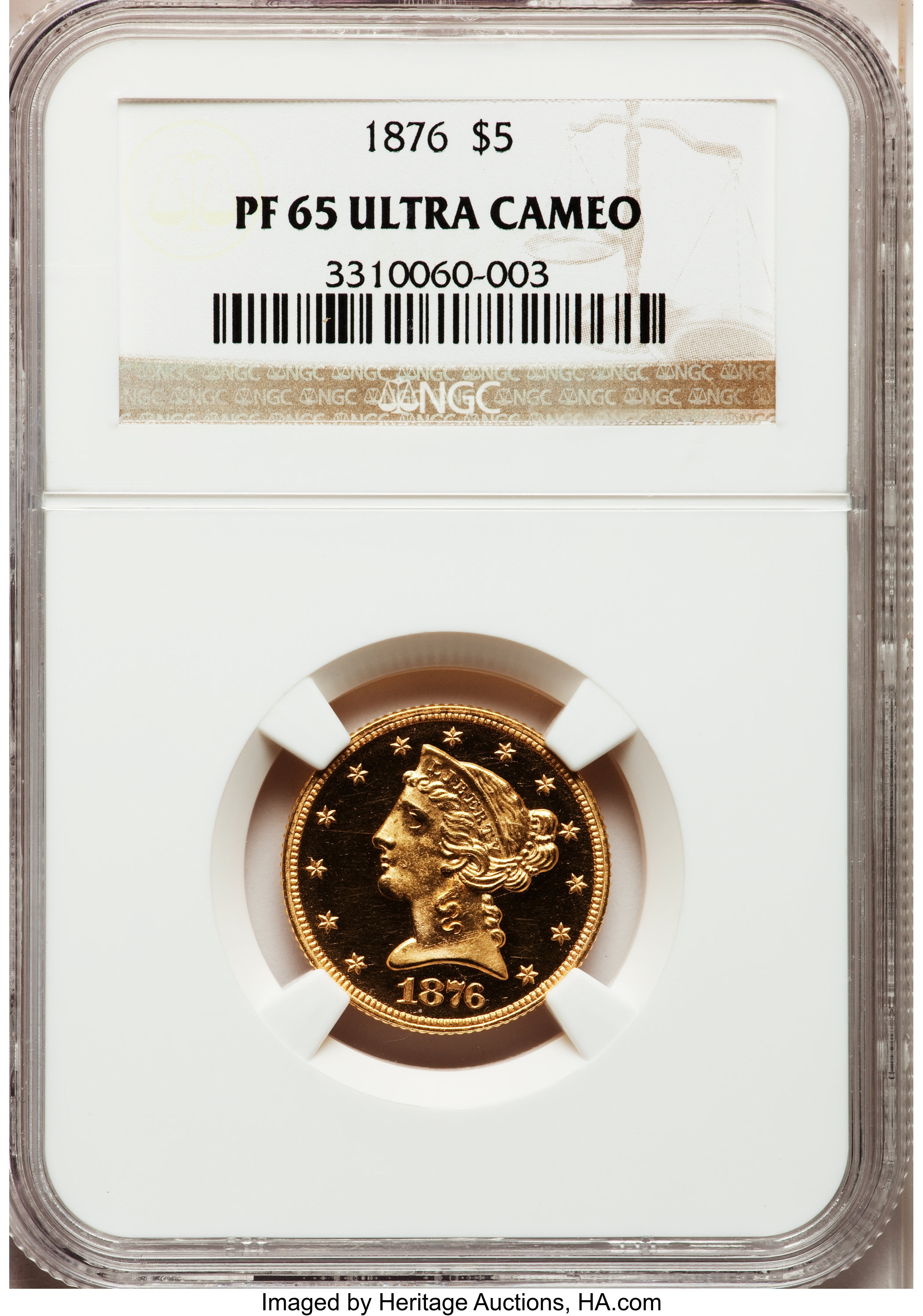 image for: 1876 $5 PR65 Ultra Cameo NGC....